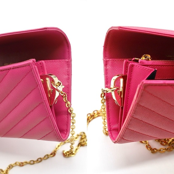 🍓YSL Monogram Flap Wallet in Grained Leather - Picture 10 of 16